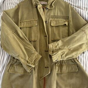 Free People Khaki Utility Jacket